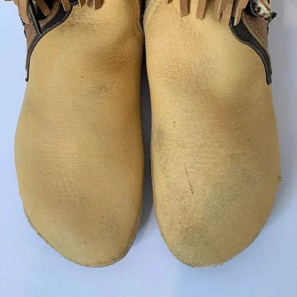 Vintage 70s OOAK Handmade Bald Mountain Moccasins Ankle Boot Renn Faire Festival - Picture 13 of 15